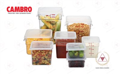 CAMBRO聚碳酸酯方型食品儲存盒保鮮盆保鮮桶含密封蓋七款尺寸